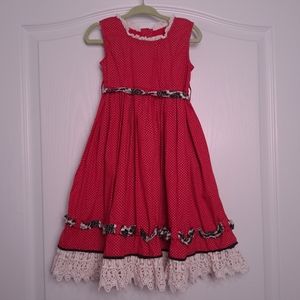 Mustard Pie Red Bernadette Party Dress